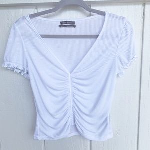 ⚡️CCO⚡️URBAN OUTFITTERS White Ribbed Tee M